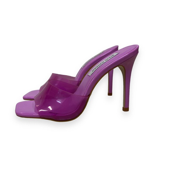 Steve Madden Signal Open Toe Heeled Sandal Clear Lilac - Picture 6 of 8
